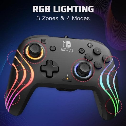 PDP Nintendo Switch Afterglow Wave Manette Filaire Noir