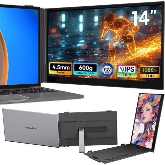 Écran PC Blackview SCM6 14" Full HD 60Hz IPS Ultrafin USB-C Haut-parleurs TÜV