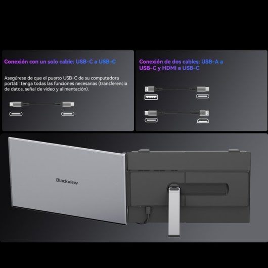 Blackview SCM6 Monitor 14" FullHD 60Hz IPS Ultra-fino com Altifalantes e USB-C