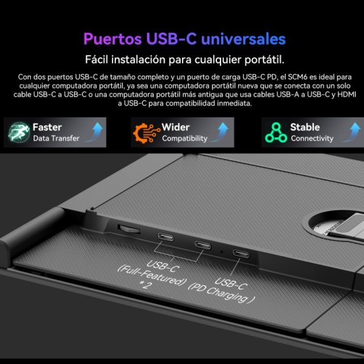 Blackview SCM6 Monitor 14" FullHD 60Hz IPS Ultra-fino com Altifalantes e USB-C