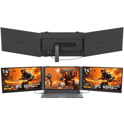 Monitor Blackview DCM6 14" FullHD 60Hz IPS Dual Screen USB-C Ultra Sottile