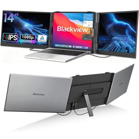 Monitor Blackview DCM6 14" FullHD 60Hz IPS Dual Screen USB-C per notebook da 13,3" a 17,3"