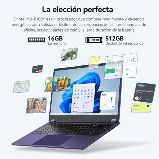 Portátil Vanwin UCC-UL156 15.6" Intel Core m3-8100Y 16GB 512GB SSD Intel UHD Graphics 615 Windows 11 Pro