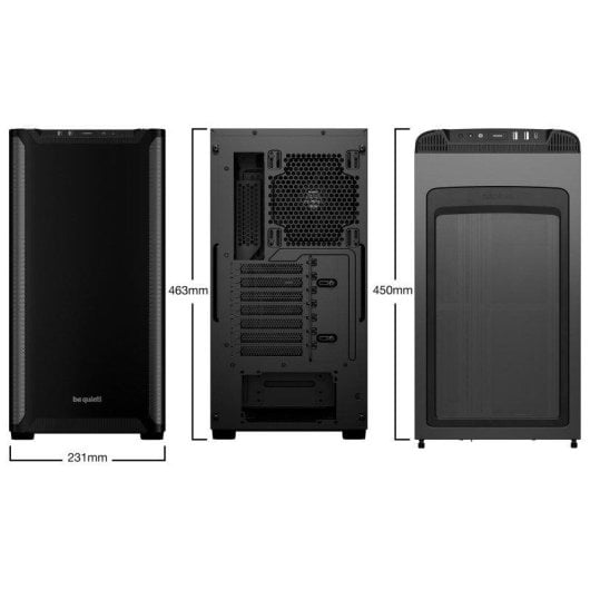 be quiet! PURE BASE 501 Black, Midi Tower, ATX/micro ATX/Mini-ITX, 2x140mm, Nero