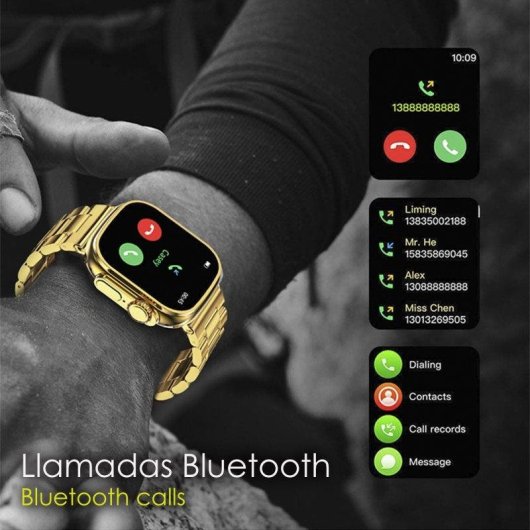 Dam Electronics Smartwatch C9 Ultra Max Bluetooth 2.1" TFT IP67 Plateado Negro Pulsómetro SpO2