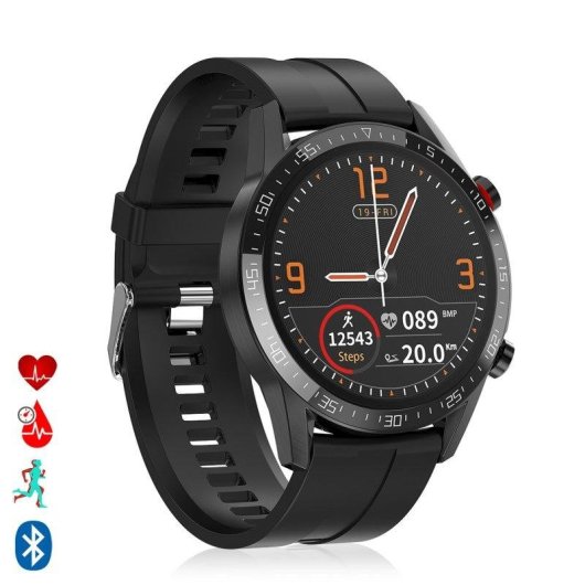 Dam Electronics L13 Bluetooth 1.28" IPS 44mm Negro Resistencia Agua IP67 SpO2 Pulsómetro Sueño