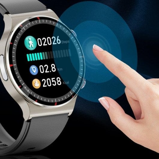 Dam Electronics G08 Bluetooth 1,3 pouces Écran Couleur Noir ECG SpO2 Suivi Sommeil 10 Sports