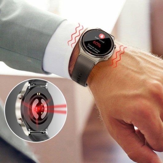 Dam Electronics G08 Bluetooth 1,3 pouces Écran Couleur Noir ECG SpO2 Suivi Sommeil 10 Sports