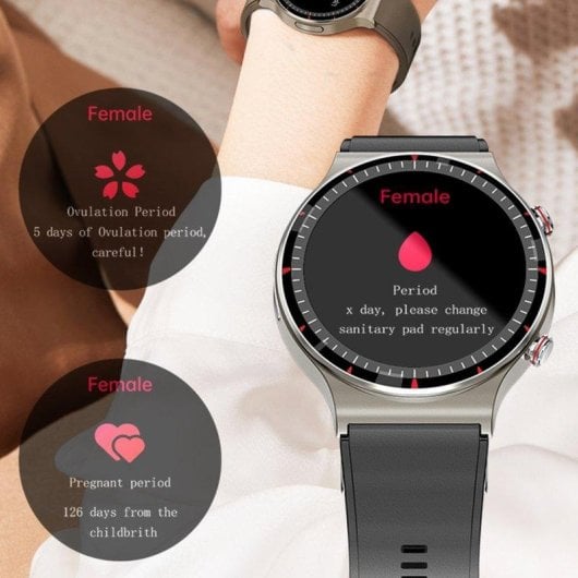 Dam Electronics G08 Bluetooth 1,3 pouces Écran Couleur Noir ECG SpO2 Suivi Sommeil 10 Sports