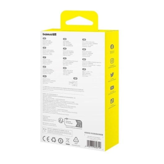 Câble USB Baseus Gem 1m 100W USB-C Tressé Bleu Galaxie