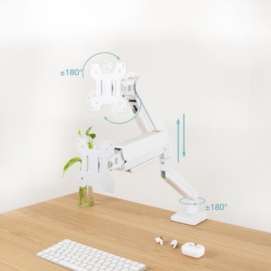 TooQ DB1334TNR-W Supporto da Tavolo per Monitor 13-34" VESA Bianco