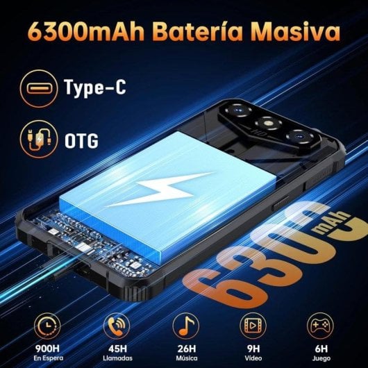 Oukitel G3 4GB/128GB 6.0" HD+ 4G Dual SIM IP69K MIL-STD-810H OTG Android 14 Laranja