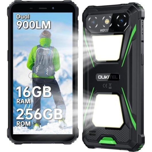 Oukitel G5 4GB/256GB 6.0" HD 4G Dual SIM IP69K Bateria 6300mAh Android 14 Verde