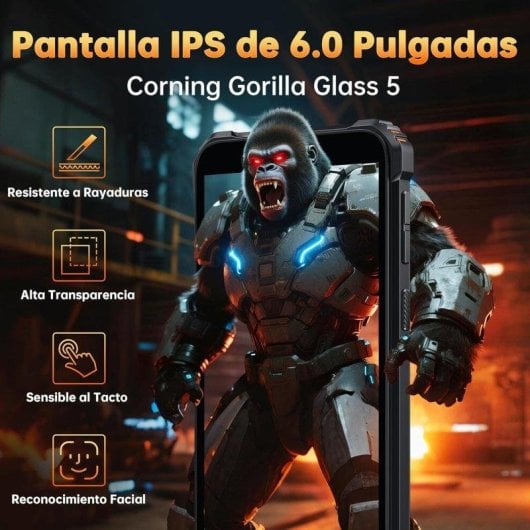 Oukitel G3 4GB/128GB 6.0" HD+ 4G Dual SIM IP69K Bateria 6300mAh Android 14 Preto