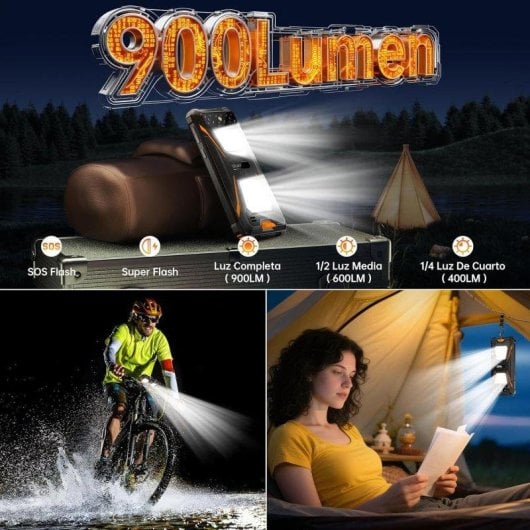 Oukitel G5 4GB/256GB 6.0" HD+ 4G Dual SIM Luz Camping 900LM IP69K Android 14 Preto