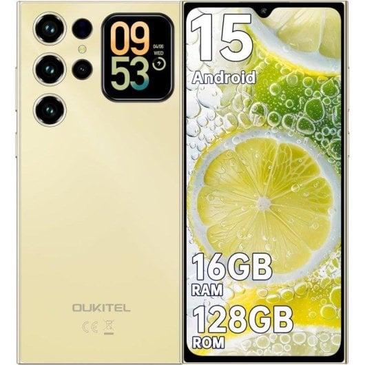 Oukitel C62 4GB/128GB 6.88" IPS 90Hz 4G Dual SIM Bateria 5150mAh Android 15 Dourado