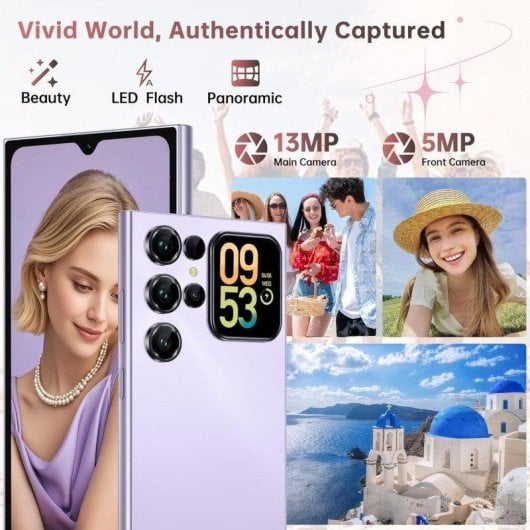 Oukitel C62 4GB/128GB 6.88" IPS 90Hz 4G Dual SIM Bateria 5150mAh Android 15 Preto