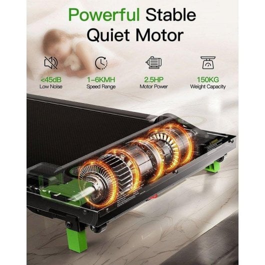 Passadeira de Correr AKLUER 480L-A com inclinação ajustável, motor 2,5 HP e ecrã LED, preta