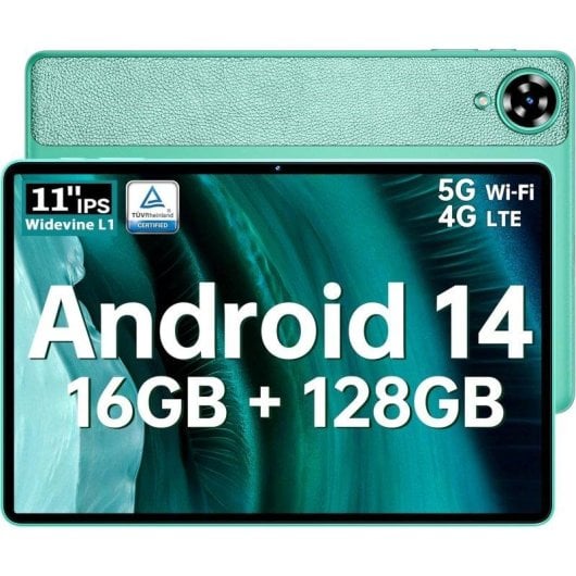 Tablet Oukitel OT11 11" 128GB 4G 8000mAh Android 14 Verde