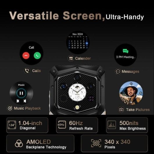 Ulefone Armor 29 Pro 32GB 512GB 6.67" AMOLED 5G Dual SIM Câmera Térmica IP68 Android 15 Preto