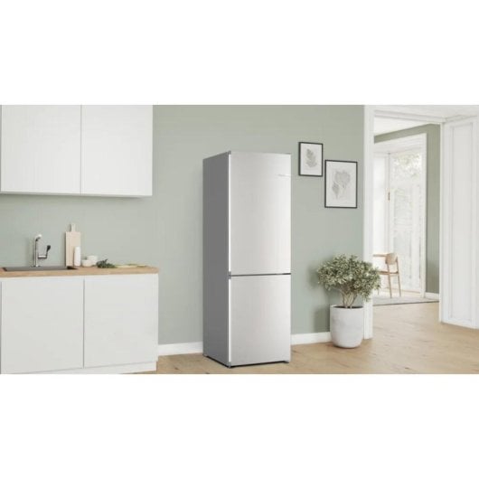Réfrigérateur Combiné Bosch KGN362LAF No Frost 186 cm 321 L A Métallique
