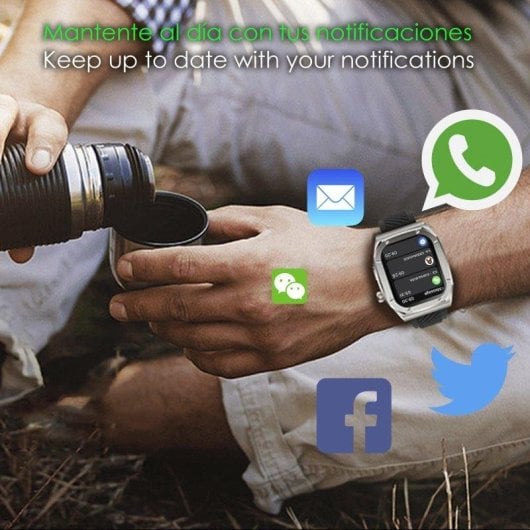 Dam Electronics Z79 Max Bluetooth 2.1 pouces LCD Noir Métal Étanche IP68 ECG SpO2