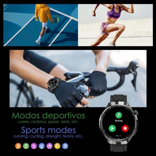 Dam Electronics Watch 4 Pro Bluetooth 1.5" TFT Plateado y Marrón Mediana IP67 SpO2 Pulsómetro