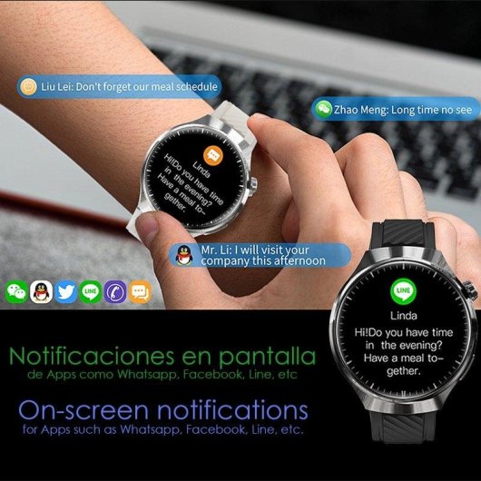 Dam Electronics Watch 4 Pro Bluetooth 1.5" TFT Plateado y Marrón Mediana IP67 SpO2 Pulsómetro