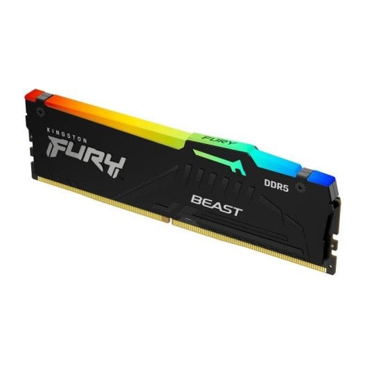 Memoria RAM Kingston FURY Beast RGB 32GB 1x32GB DDR5 6000MHz CL30 AMD EXPO Negro
