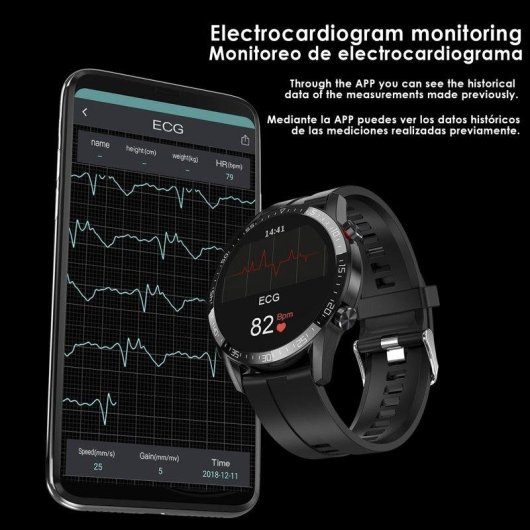 Dam Electronics L13 Bluetooth 1.28" IPS Metal Correa Plateada Monitor Cardíaco SpO2 IP67