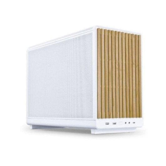 Caja Sobremesa Lian Li A3 Wood Glass Version White Cristal Templado M-ATX