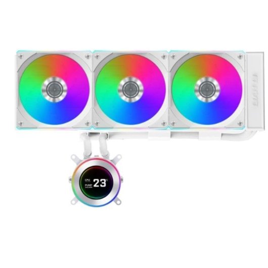 Lian Li Hydroshift II 360R Kit de Refrigeração Líquida 360mm com 3 Ventoinhas e LCD Branco