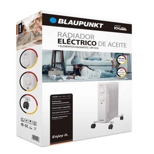 Radiateur à Huile Blaupunkt BP1016 1500W 7 Éléments Compact avec Thermostat