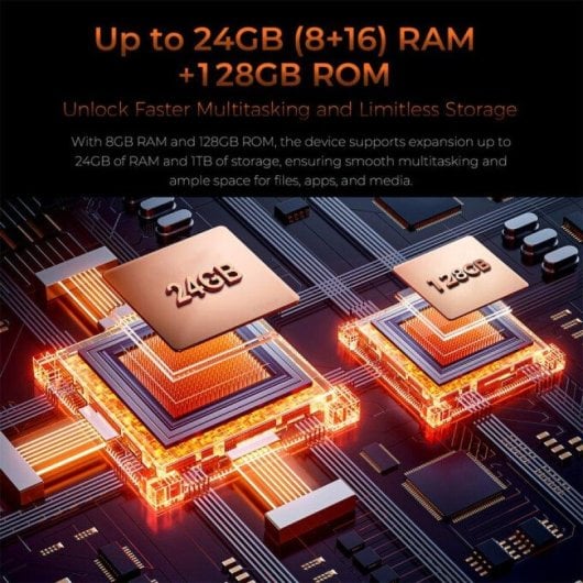 Oukitel WP53 8GB 128GB 6.52" 4G Dual SIM NFC 11000mAh 18W Fingerabdruck Android 15 Schwarz