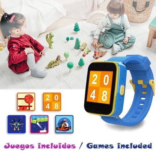 Dam Electronics CT5 Bluetooth 1.54" IPS Bleu Montre Connectée Enfant Écran Tactile Jeux Caméra