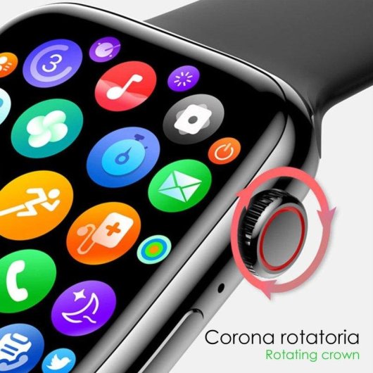Dam Electronics S9 Bluetooth 1,85" Negro Pack 2 Smartwatch y 2 Auriculares TWS IP67 SpO2 ECG