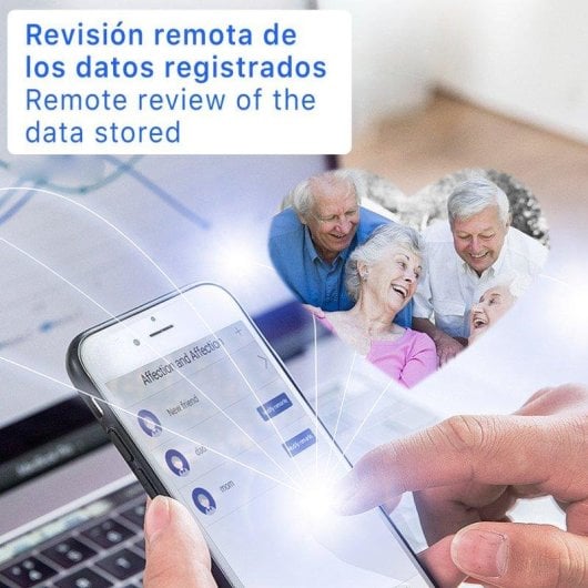 Dam Electronics P60 Bluetooth 1,65" IP65 Noir Test Tension Artérielle Bracelet Air SpO2