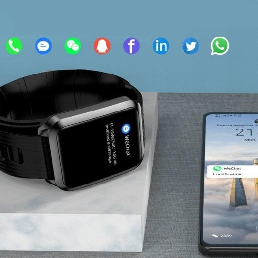 Dam Electronics P60 Bluetooth 1,65" IP65 Noir Test Tension Artérielle Bracelet Air SpO2