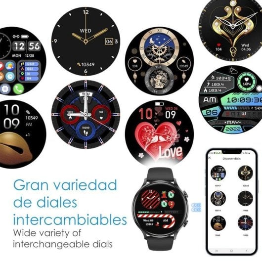 Dam Electronics QS40 Bluetooth 1.39" TFT 44mm Preto IP67 SpO2 Cardíaco Sono Chamada