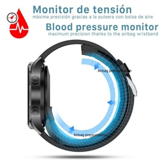 Dam Electronics P50 Bluetooth 1.3" Écran Couleur Noir Étanchéité IP65 Tensiomètre SpO2 Thermomètre