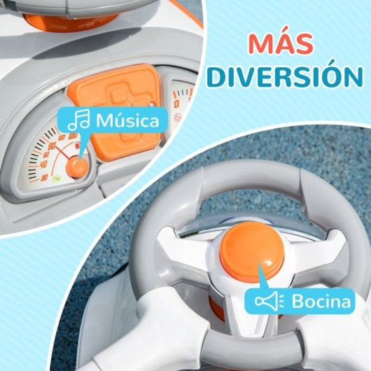 Aiyaplay Correpasillos 3 En 1 Para Niños 12-36 Meses Diseño De Robot Blanco