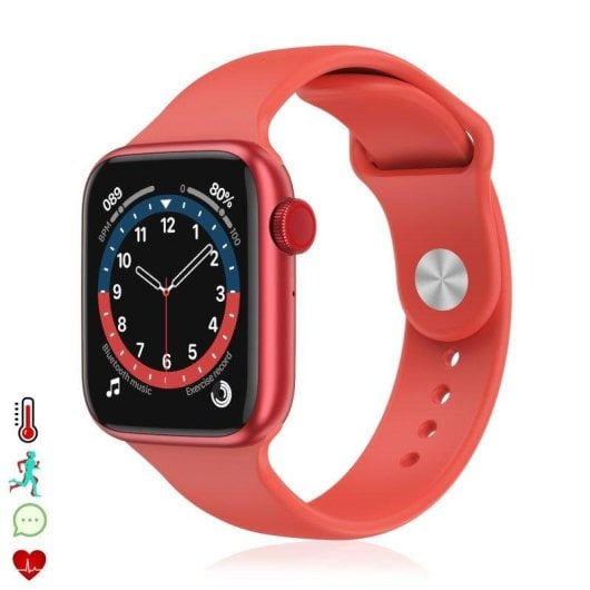 Dam Electronics AW9 Bluetooth 44mm Display Touch Circolare Nero Monitor Cardiofrequenza SpO2 Sonno