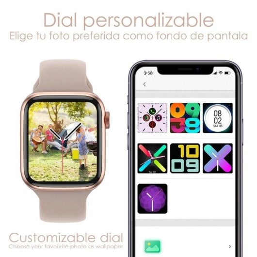 Dam Electronics AW9 Bluetooth 44mm Display Touch Circolare Nero Monitor Cardiofrequenza SpO2 Sonno