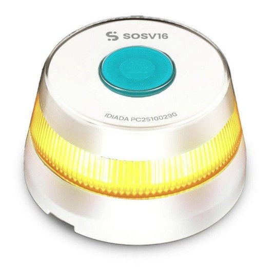 Baliza SOSV16 GPS Conectada LED Homologada DGT Visibilidad 1km Conectividad 12 Años Blanca