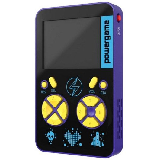 Indeca Retro Console Retro com 256 Jogos Integrados e Power Bank 5000mAh Branca