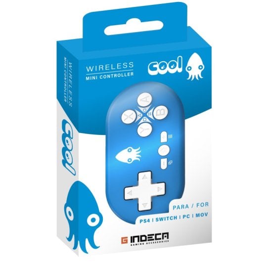 Gamepad Indeca Mini Controller Bluetooth Multiplataforma Azul