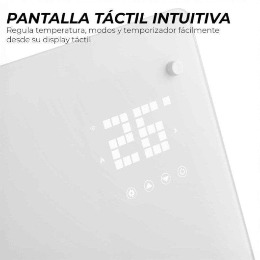 Radiador Eléctrico YOEVU Glass Panel 2500W grande con control táctil y temporizador