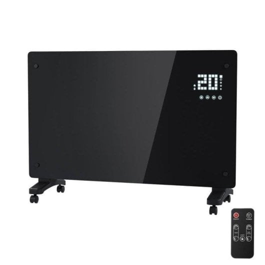 Radiador Eléctrico YOEVU Glass Panel 2500W grande con control táctil LED y mando a distancia