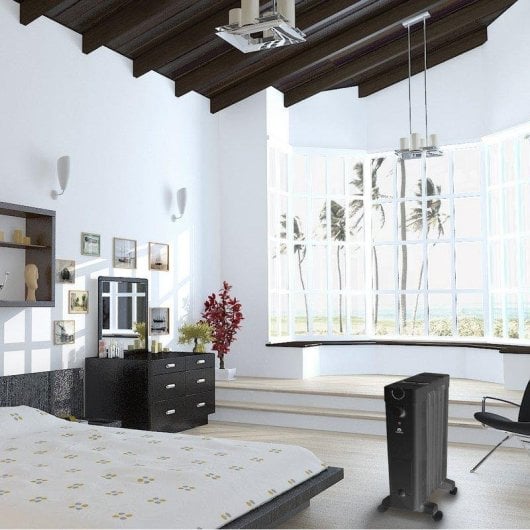 Radiateur Electrique Glaziar Santorini 5 1000W compact thermostat humidificateur plateau