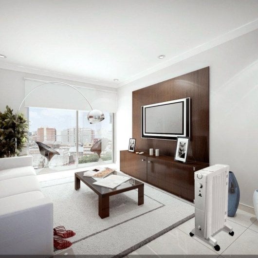 Radiador Eléctrico Glaziar Santorini 7 1500W compacto control mecánico humidificador